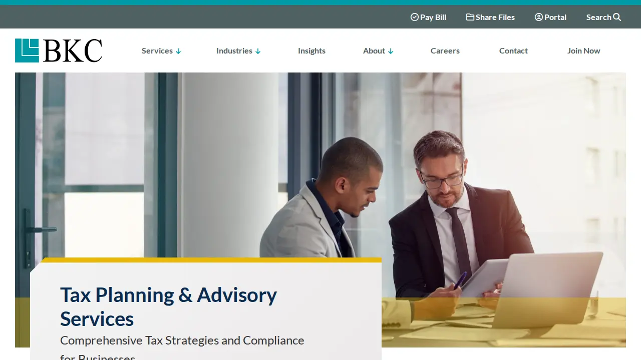BKC, CPAs, PC page