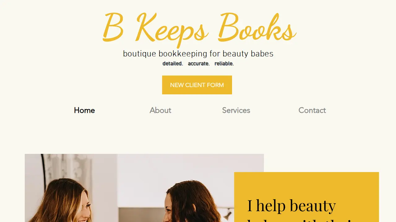 B Keeps Books website