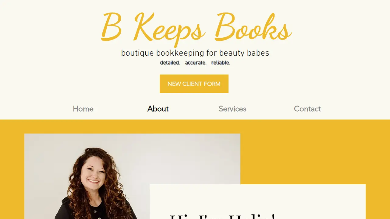 B Keeps Books page