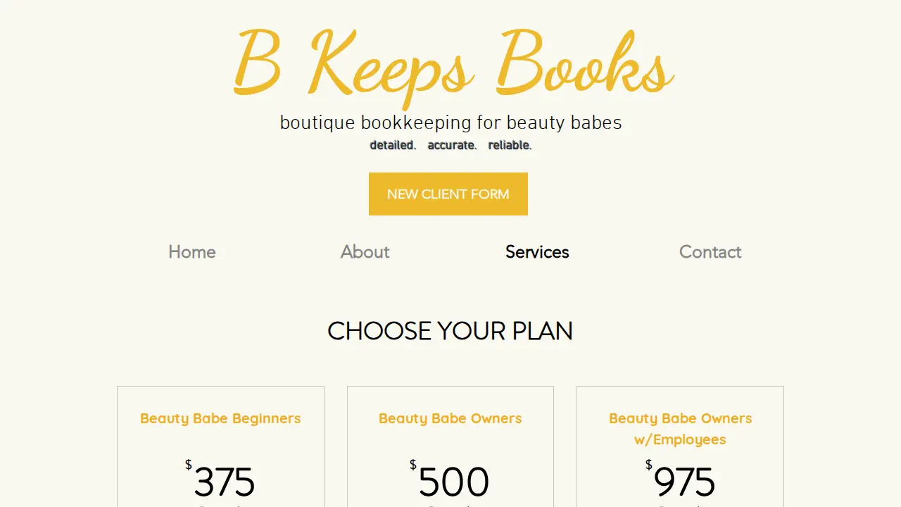 B Keeps Books page