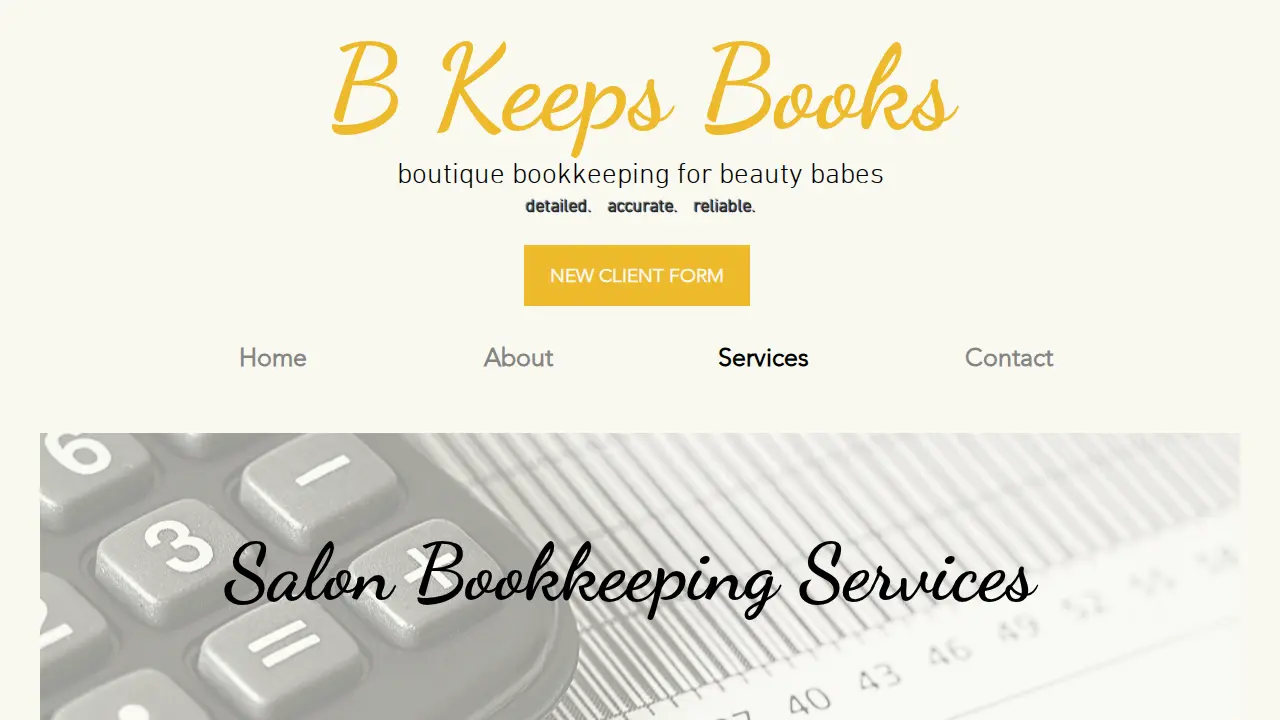 B Keeps Books page