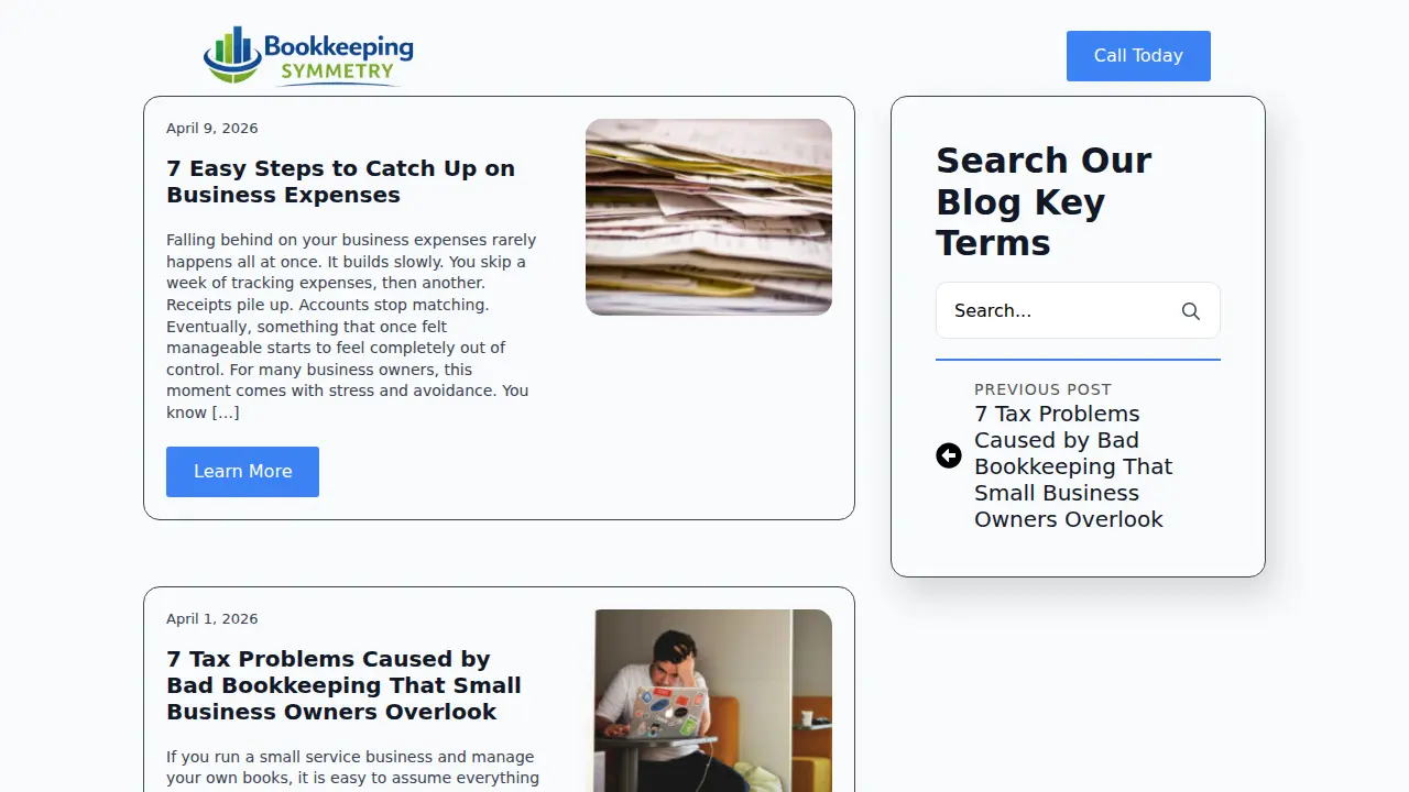 Bookkeeping Symmetry LLC page