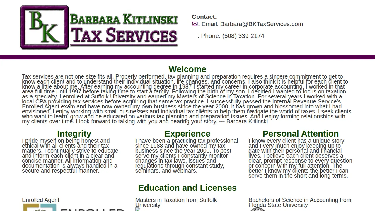 Barbara Kitlinski Tax Planning & Preparation