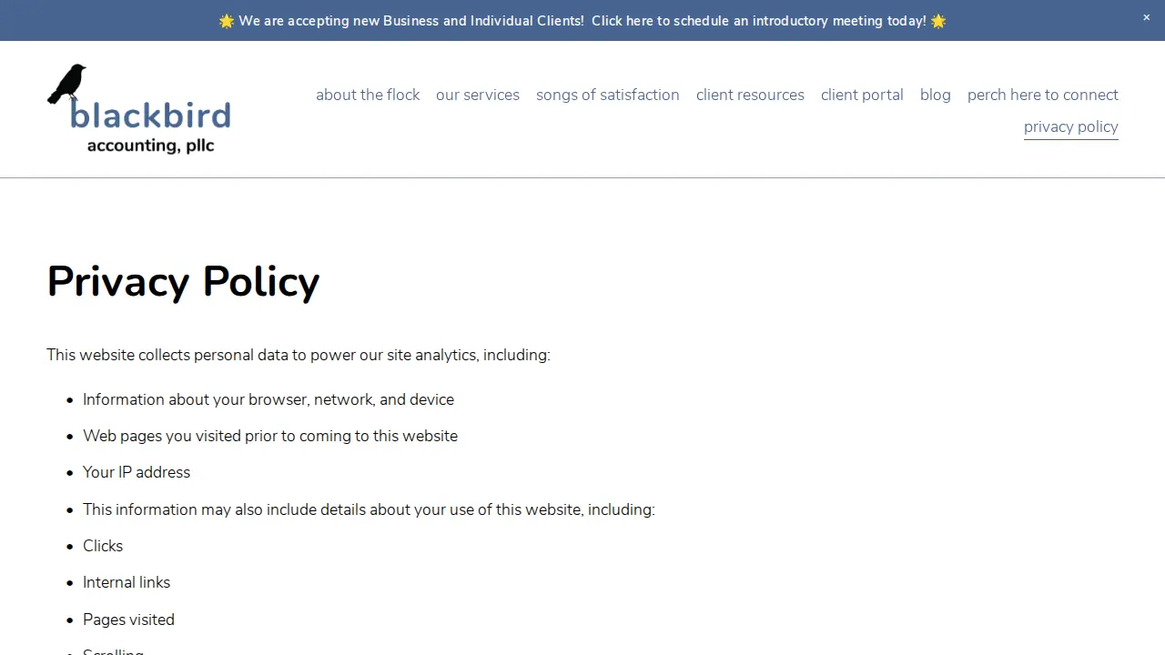 Blackbird Accounting PLLC page