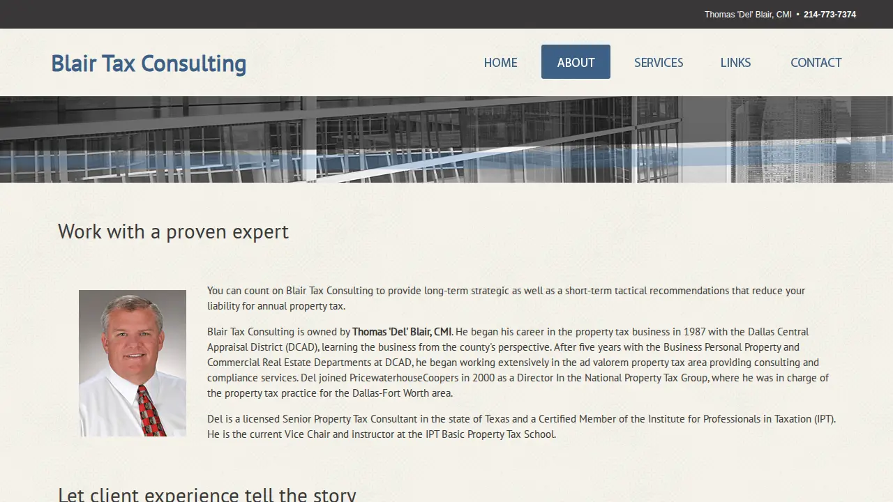 Blair Tax Consulting page
