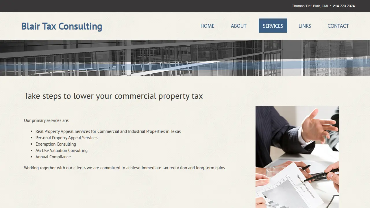 Blair Tax Consulting page