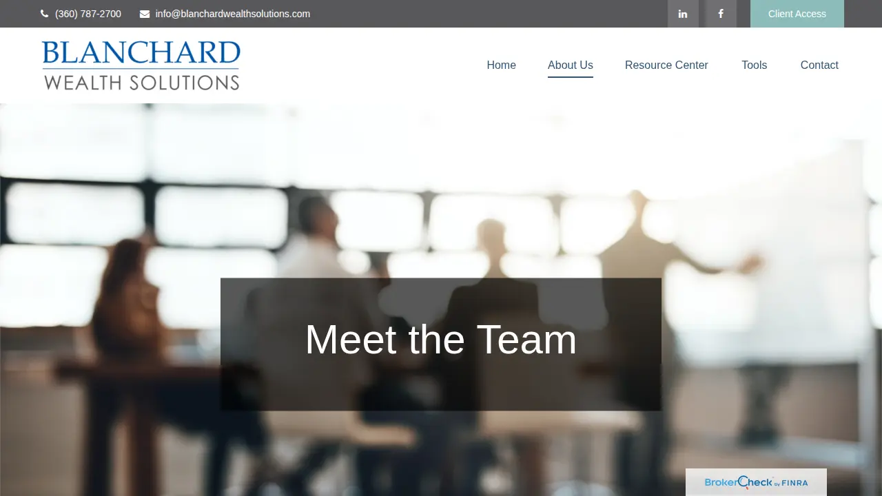 Blanchard Wealth Solutions page