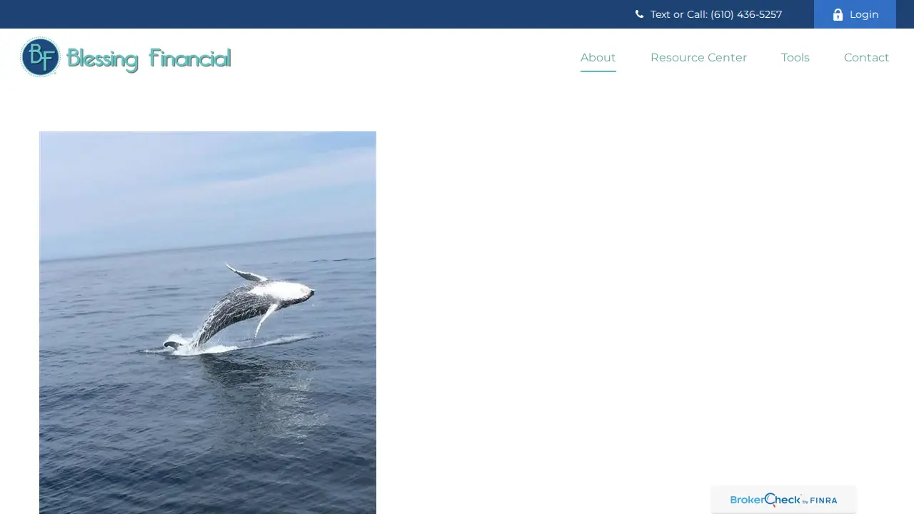 Blessing Financial page