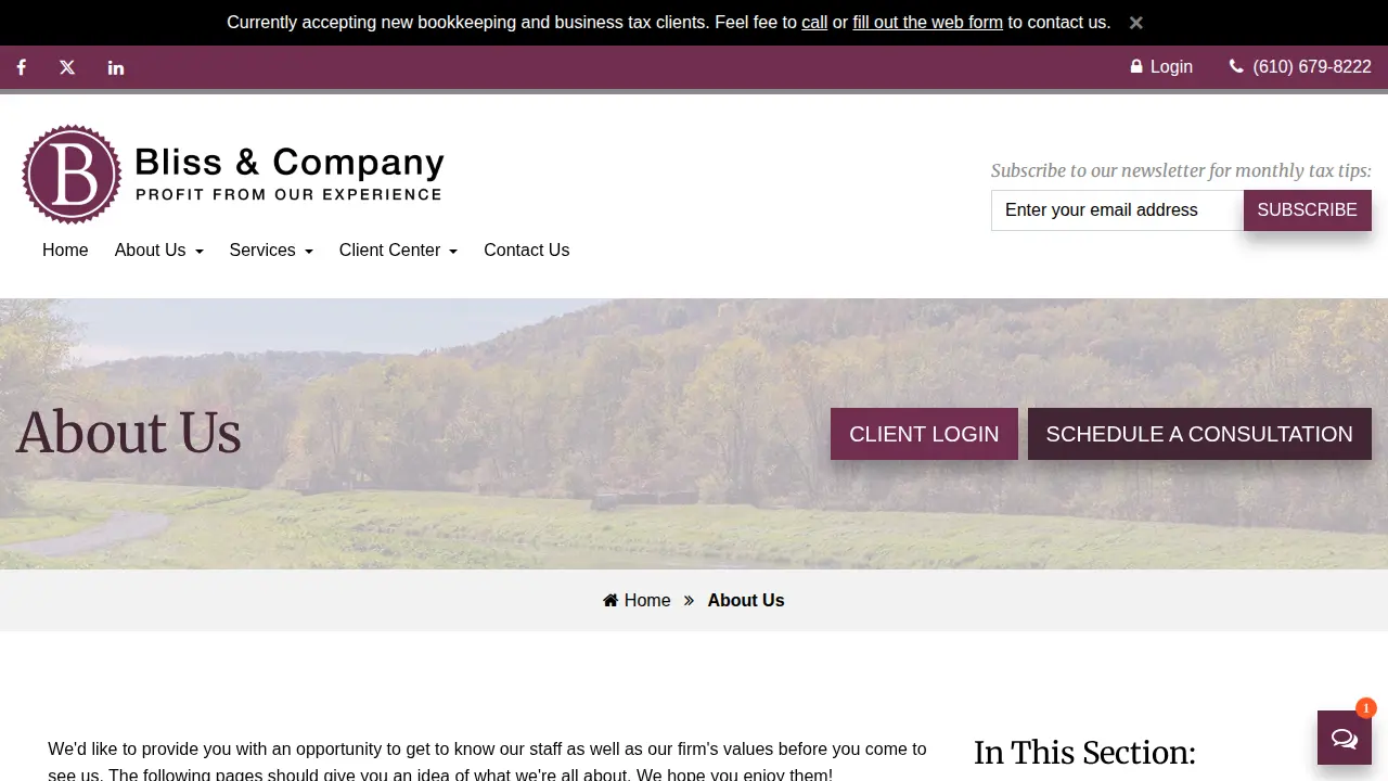 Bliss & Company, Ltd. page