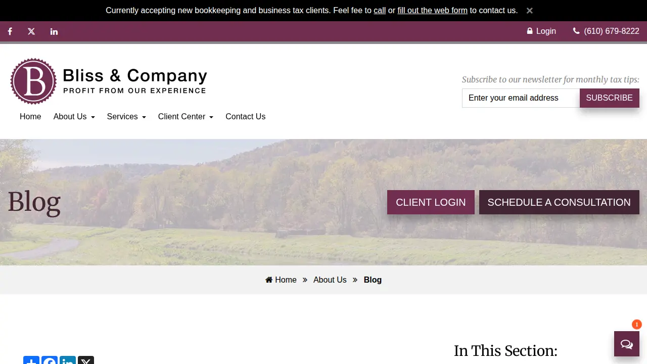 Bliss & Company, Ltd. page