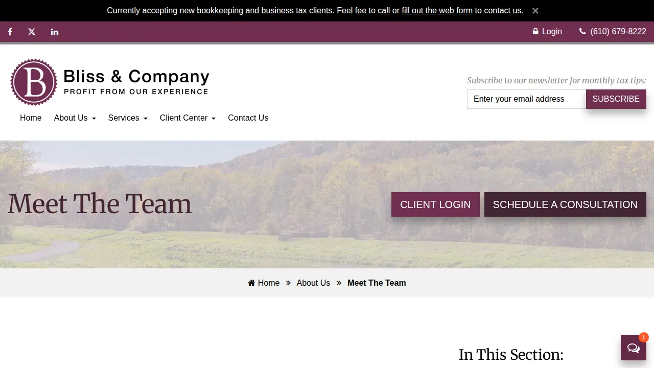 Bliss & Company, Ltd. page