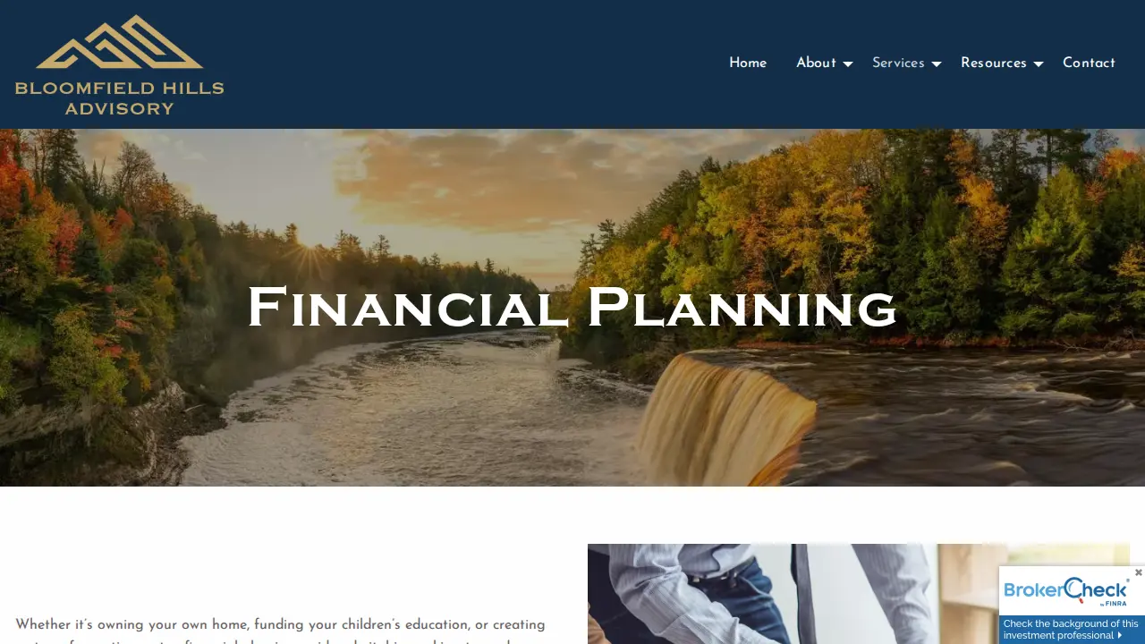 Bloomfield Hills Advisory page