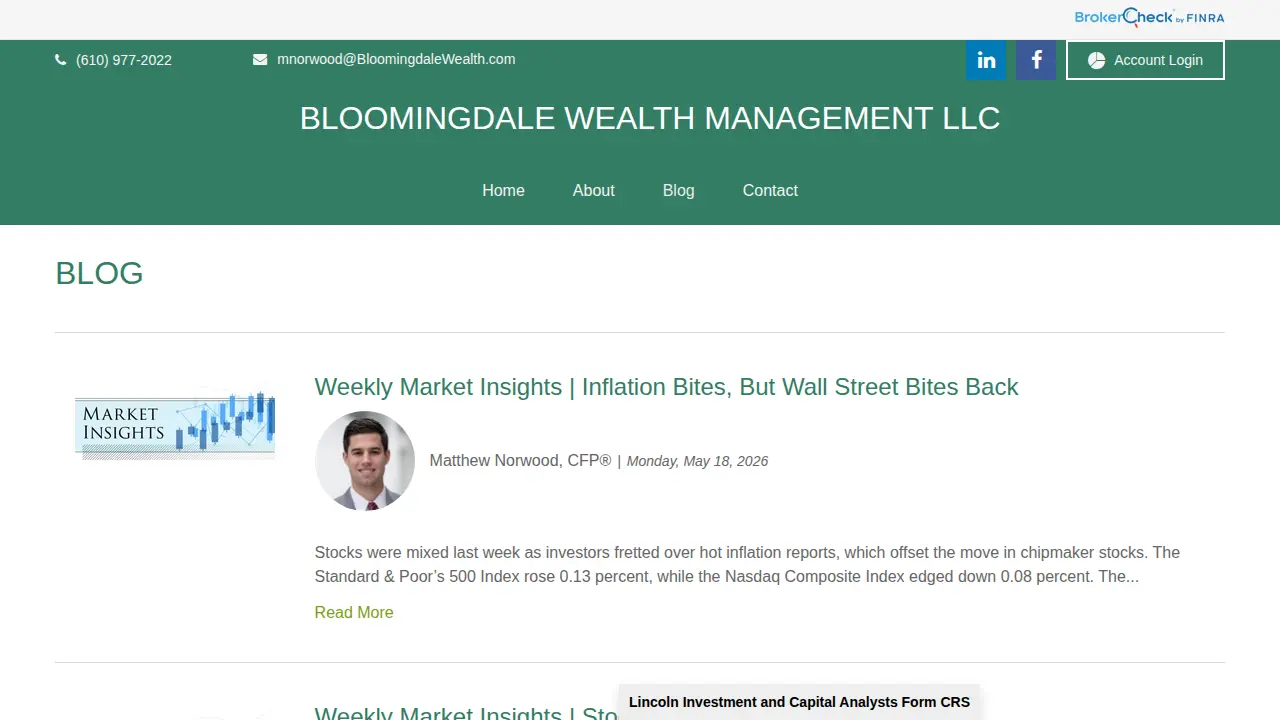 Bloomingdale Wealth Management LLC page