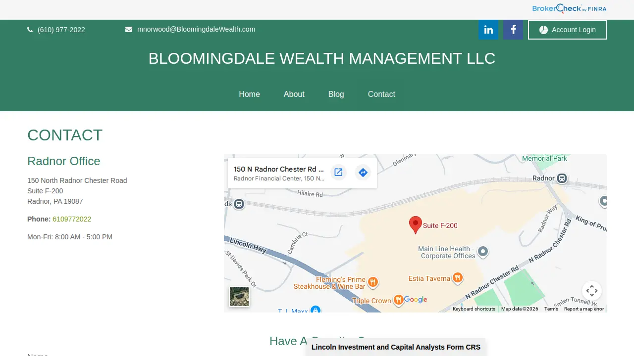 Bloomingdale Wealth Management LLC page