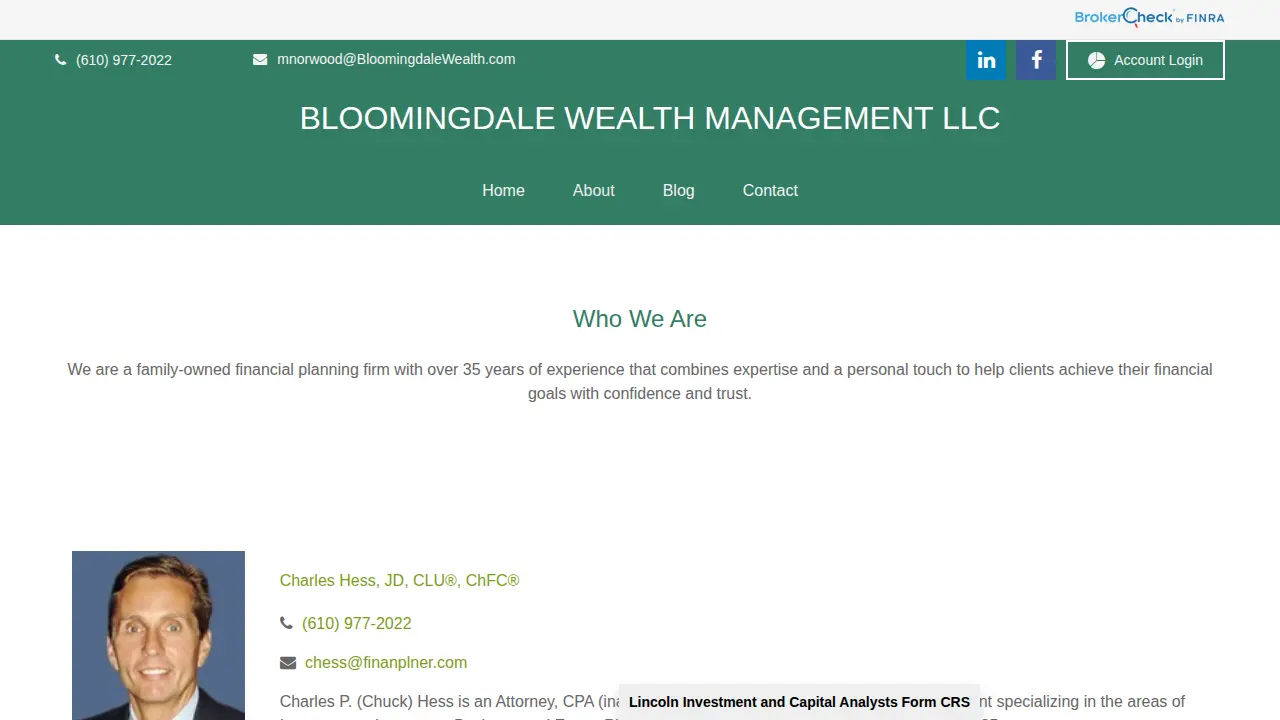 Bloomingdale Wealth Management LLC page