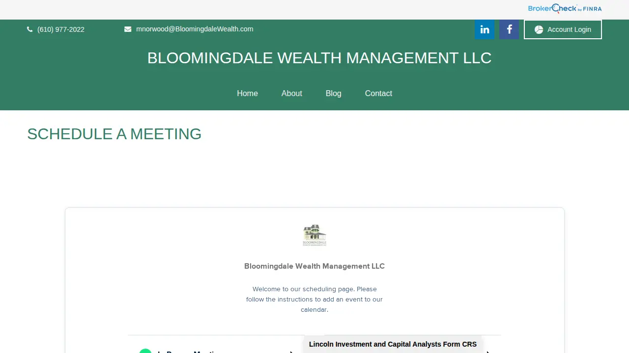 Bloomingdale Wealth Management LLC page