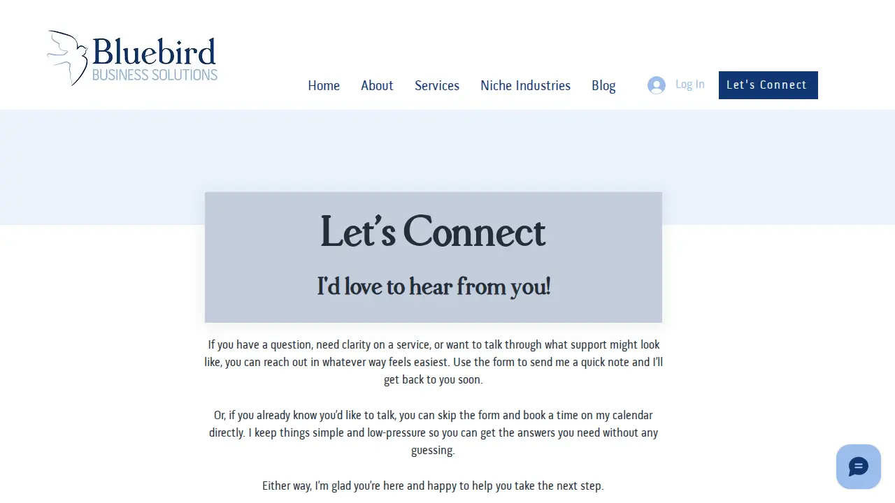 Bluebird Business Solutions LLC page
