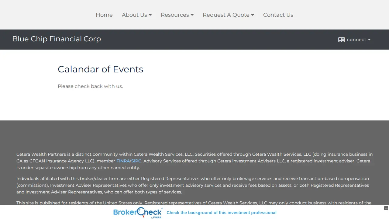Blue Chip Financial Corp. page