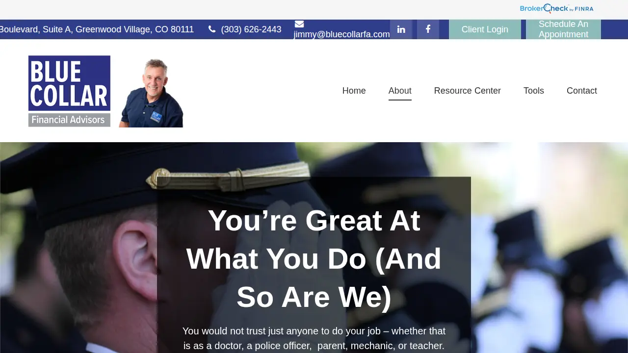 Jim Molloy Blue Collar Financial Advisors page