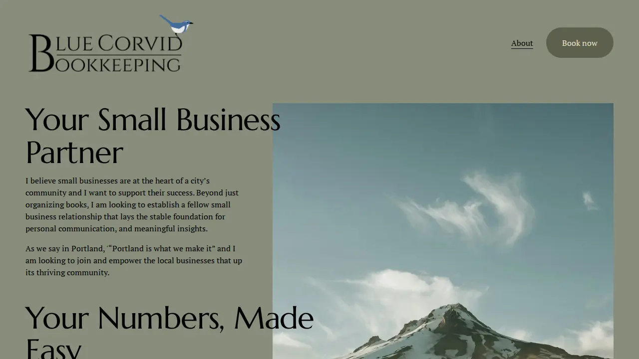 Blue Corvid Bookkeeping LLC page