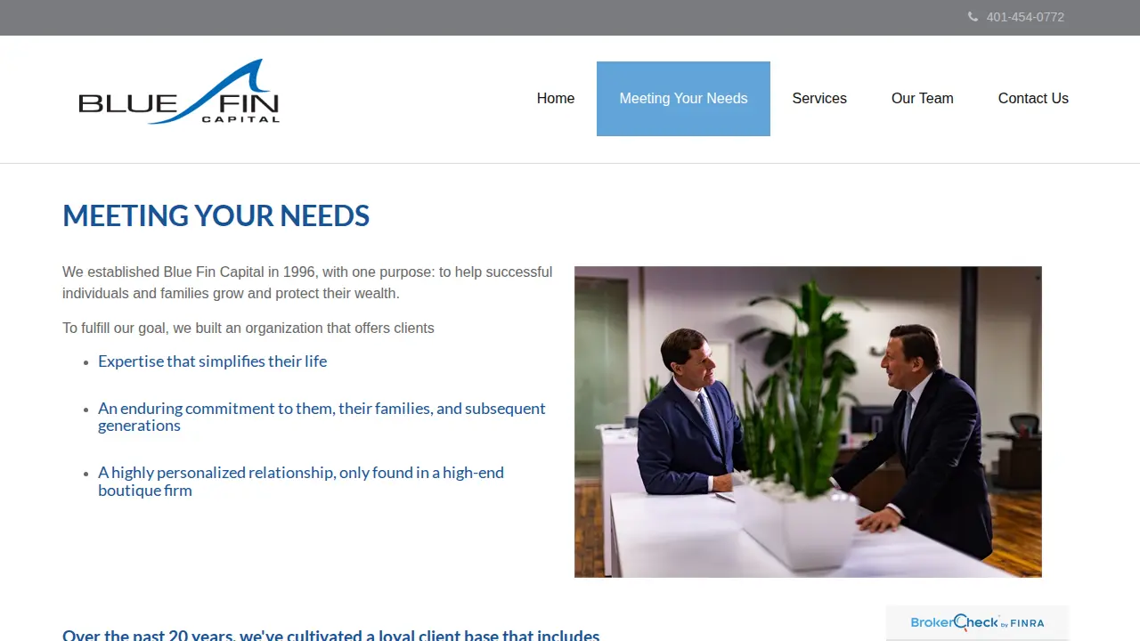 Blue Fin Capital Inc page