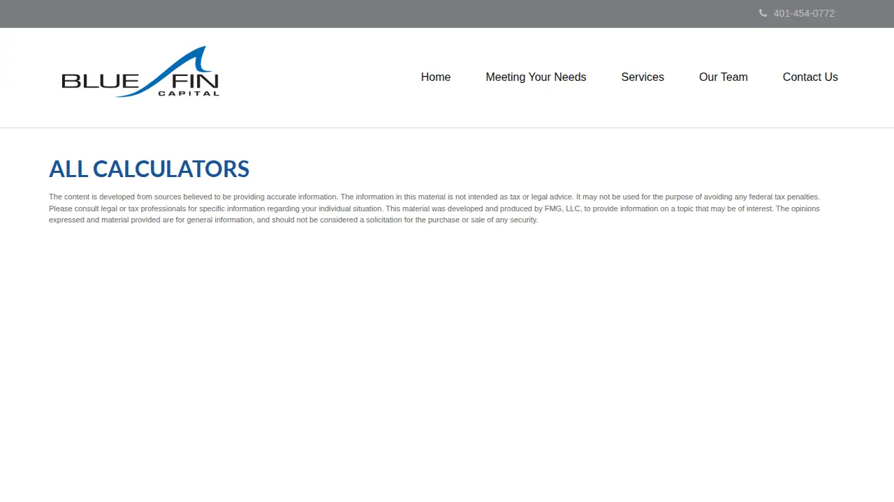 Blue Fin Capital Inc page