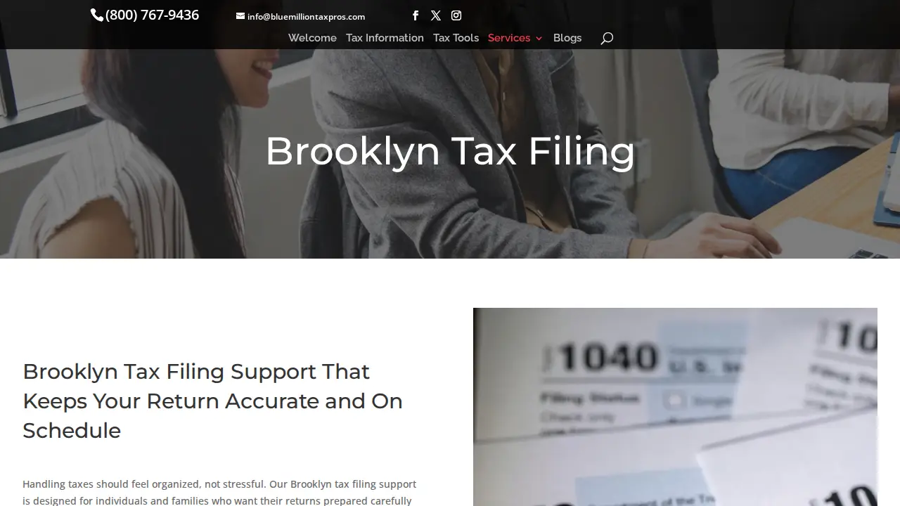 Blue Million Tax Professionals Inc page