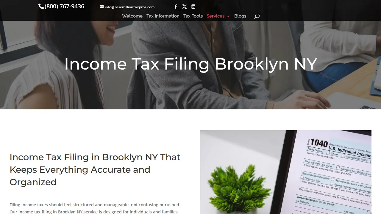 Blue Million Tax Professionals Inc page