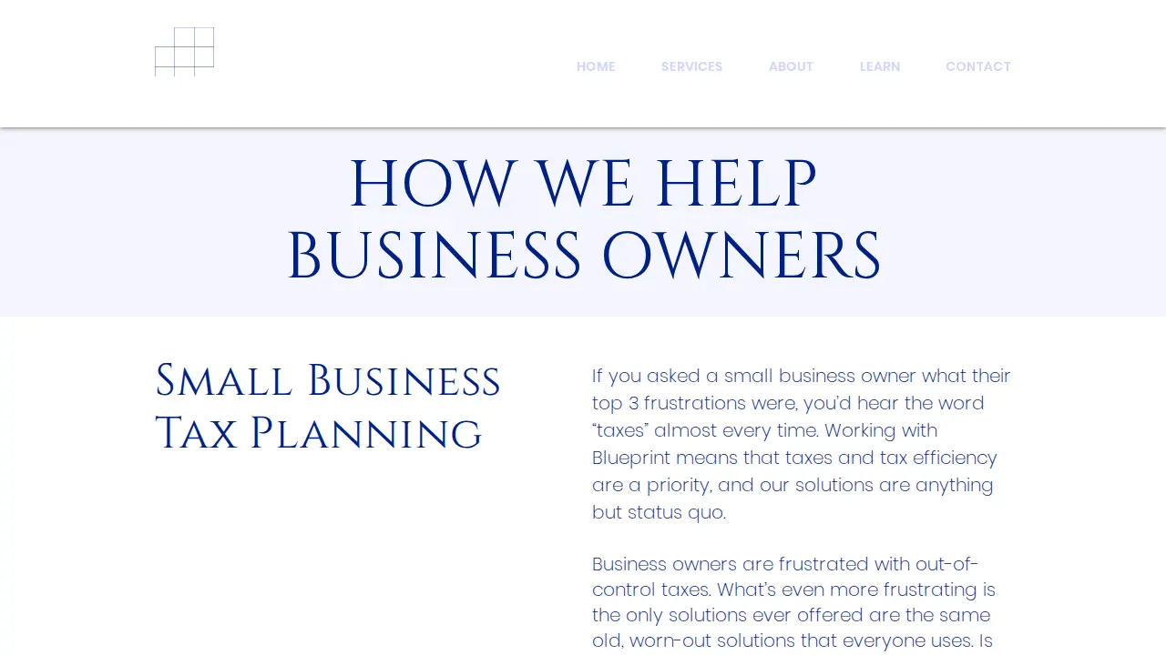 Blueprint Retirement Advisors page