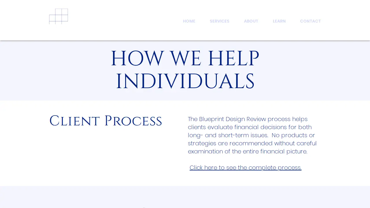 Blueprint Retirement Advisors page