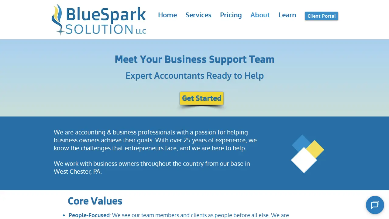 BlueSpark Solution page