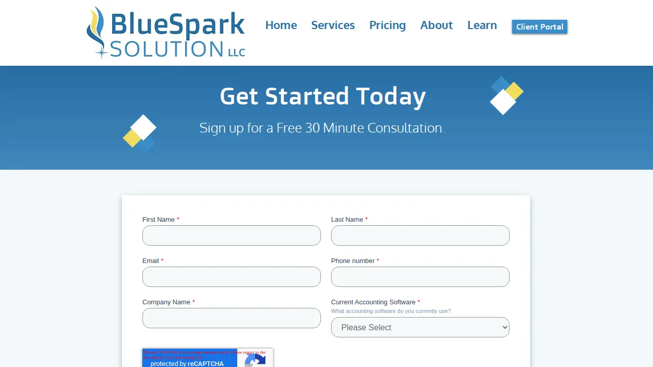 BlueSpark Solution page