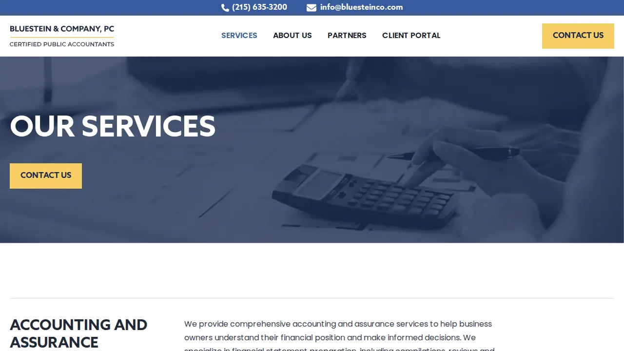 Bluestein, Michael & Co. page