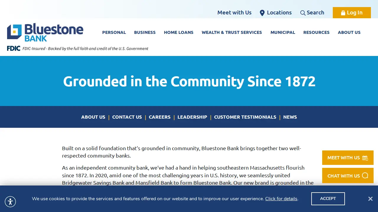 Bluestone Bank page