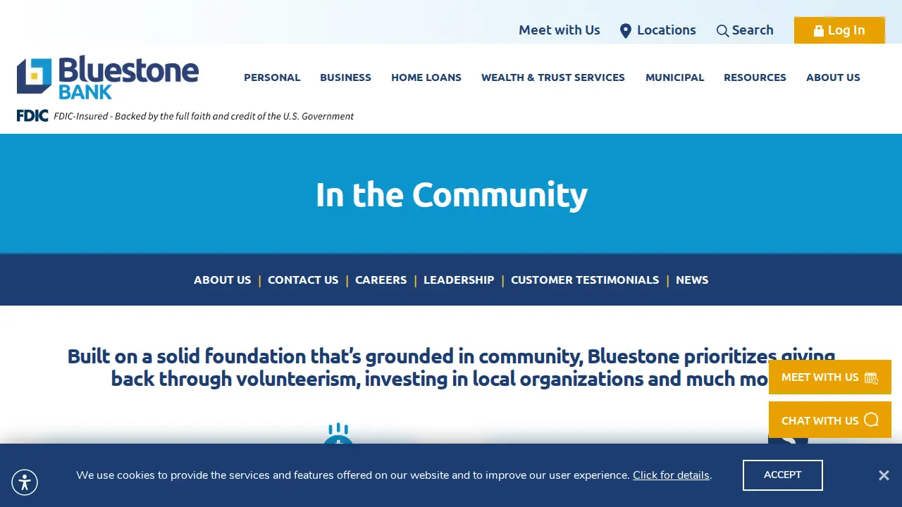 Bluestone Bank page