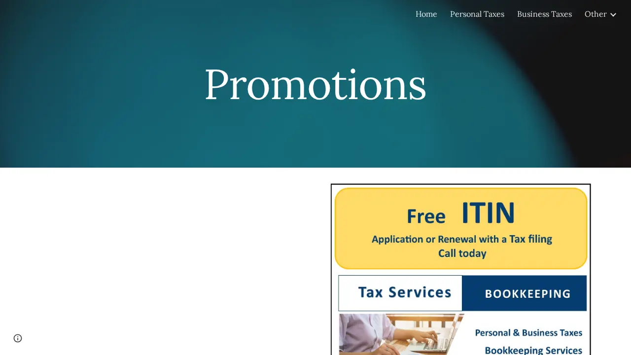 Blustone - Bookkeeping & Tax Services page