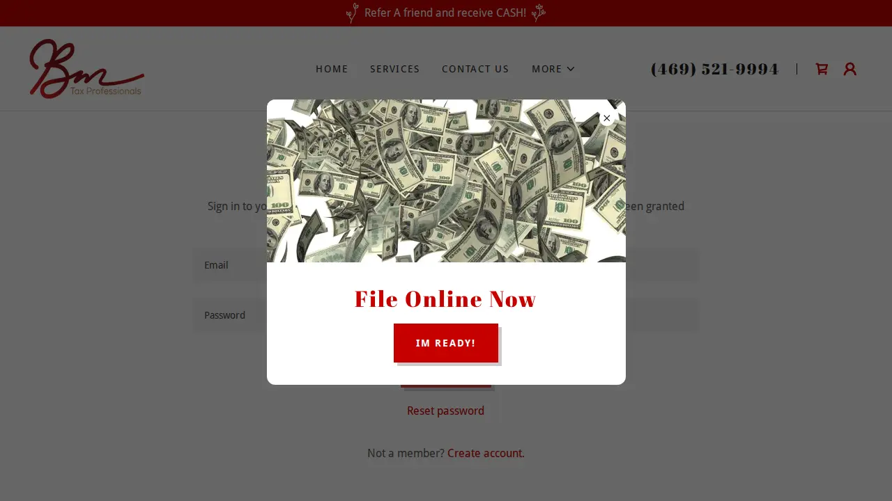 BM Tax Professionals page