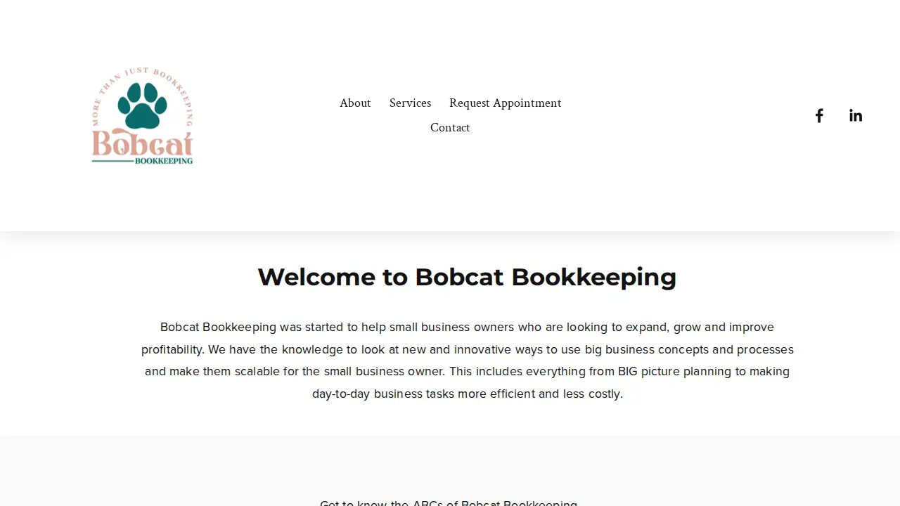 Bobcat Bookkeeping website