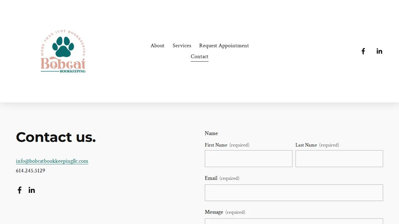 Bobcat Bookkeeping page