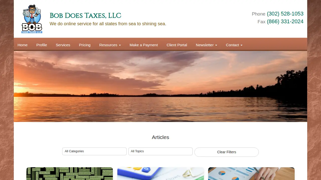 Bob Does Taxes page