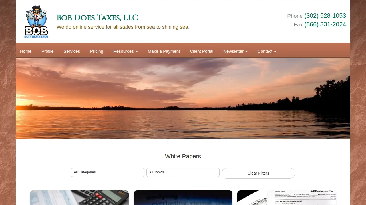Bob Does Taxes page