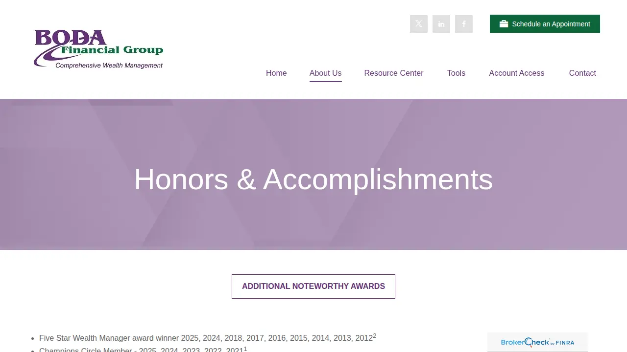 Boda Financial Group, Inc. page