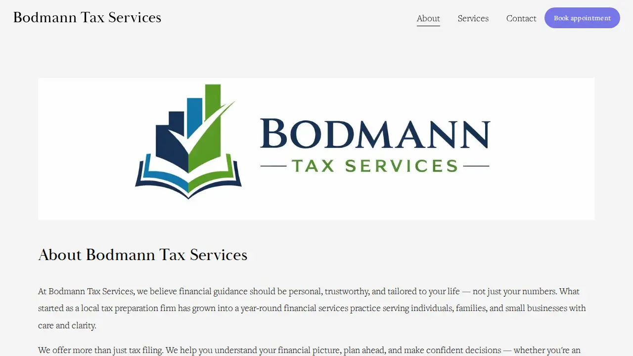 Bodmann Tax Services page