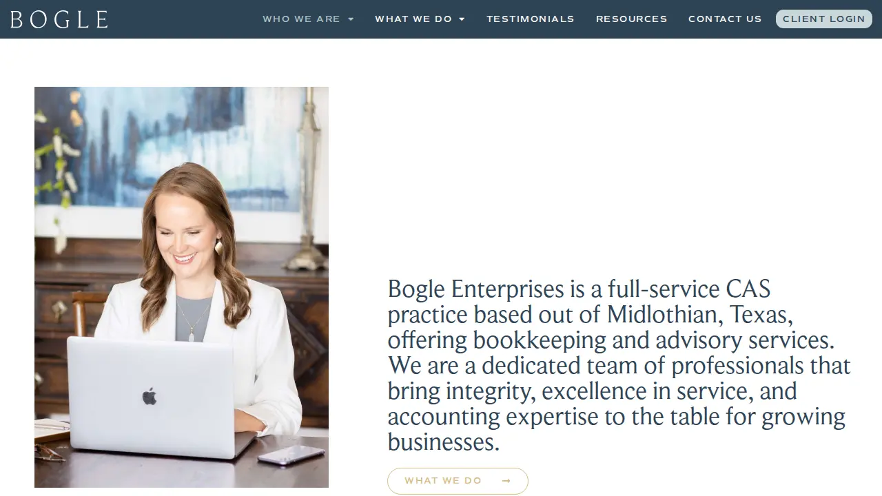 Bogle Enterprises page
