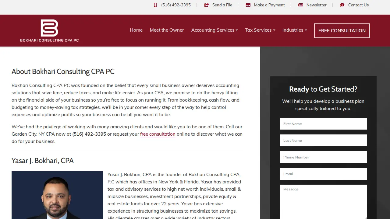 Bokhari Consulting CPA PC page