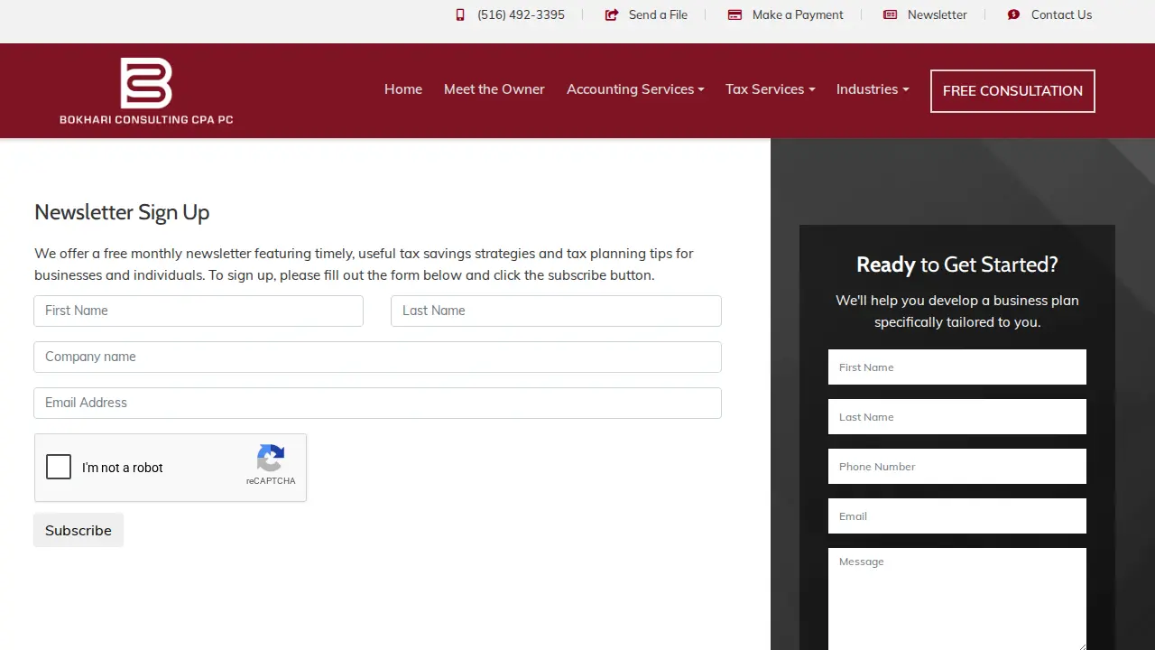 Bokhari Consulting CPA PC page