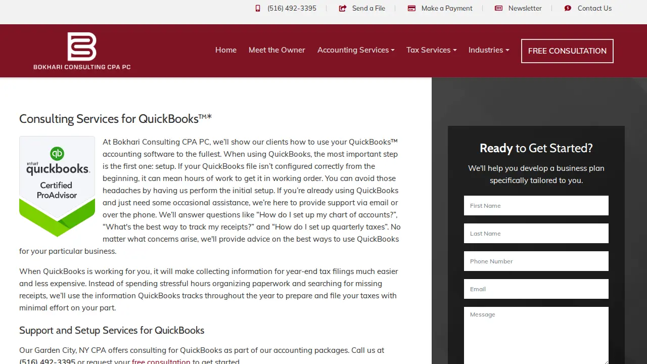 Bokhari Consulting CPA PC page