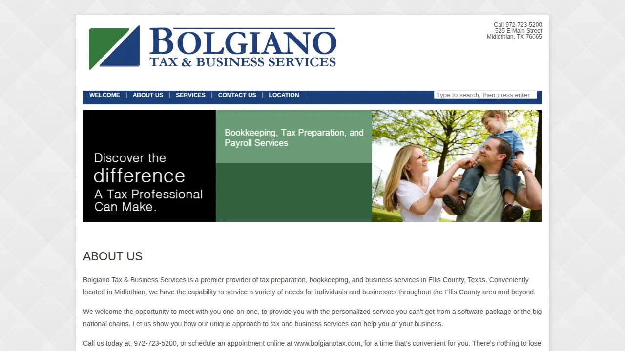 Bolgiano Tax & Business Services page