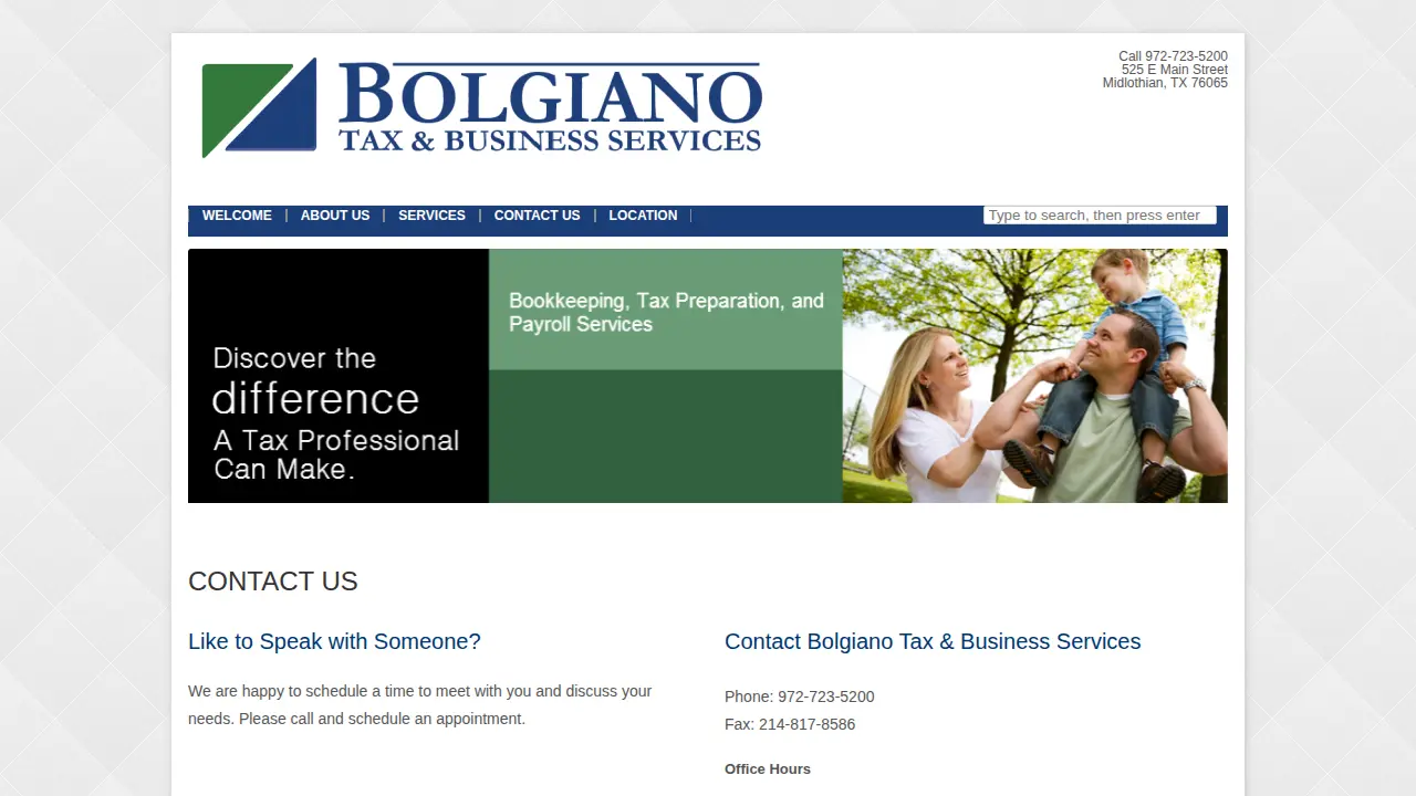 Bolgiano Tax & Business Services page