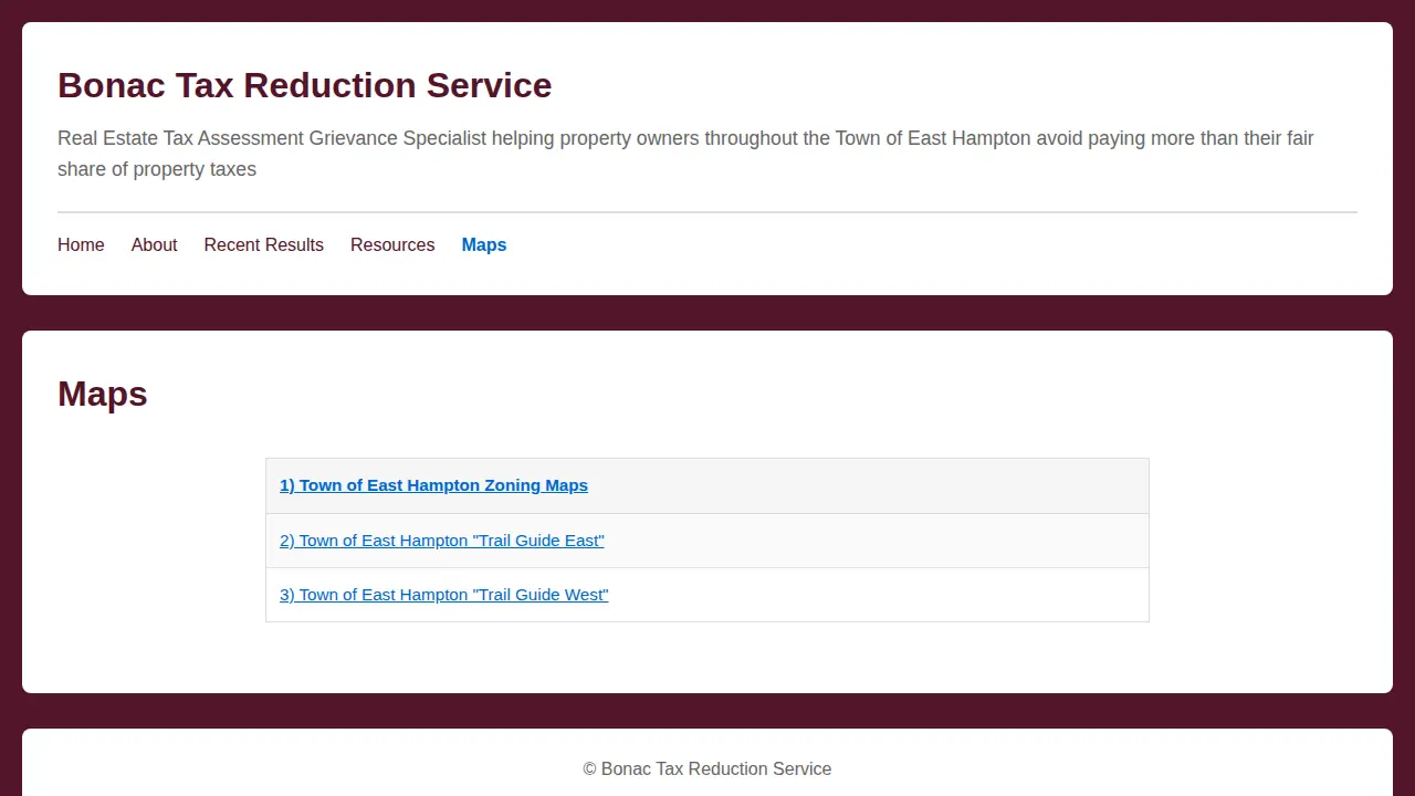 BONAC Tax Reduction Service page